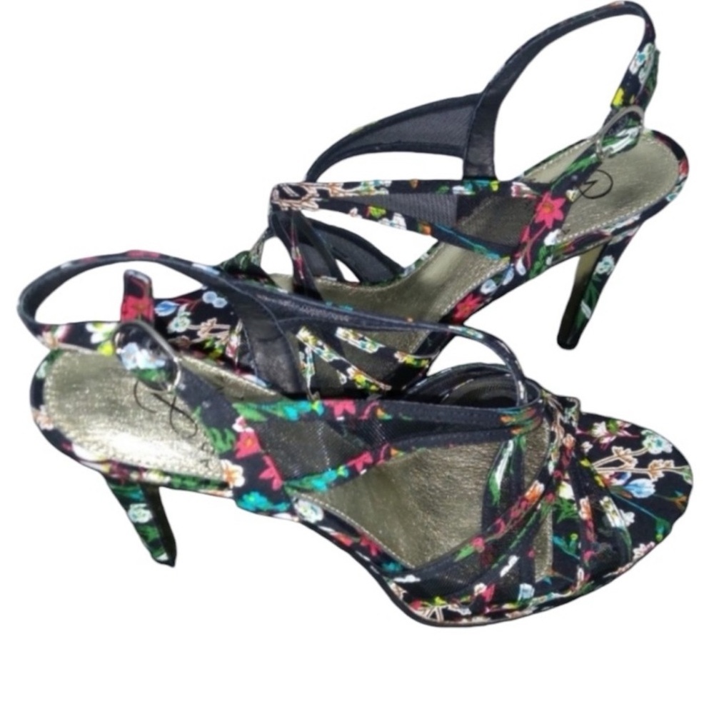 Adrianna Papell Multicolor Floral Heels